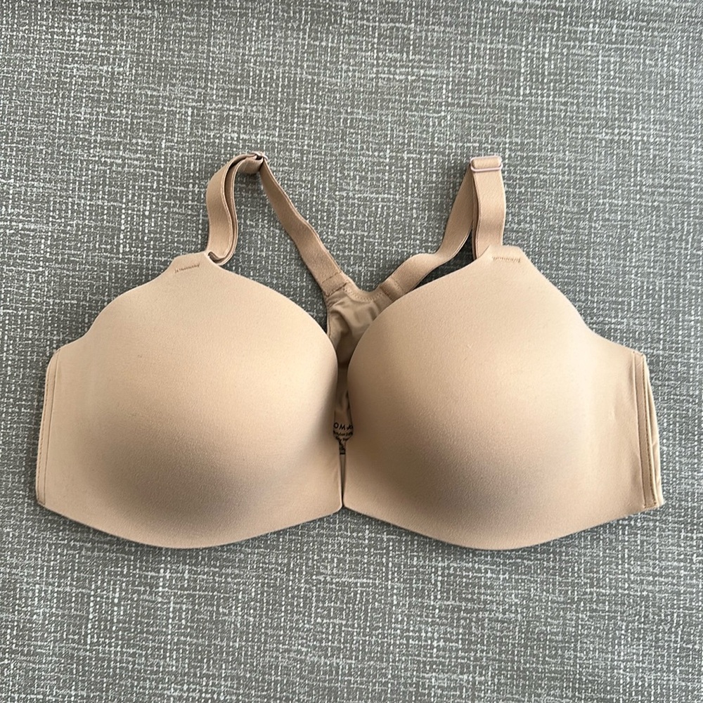 Soma Enbliss Front Close Racerback Bra 40C Nude Beige Wireless Smooth Back